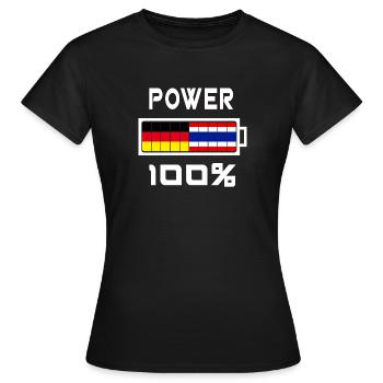 L'Allemagne et la Thaïlande Power 100% - T-shirt Femme - noir - Devant - AI Model Female 172 dark (172cm)