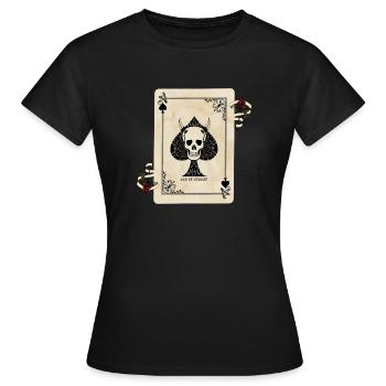 Carte de la mort / As de pique - T-shirt Femme - noir - Devant - AI Model Female 172 dark (172cm)