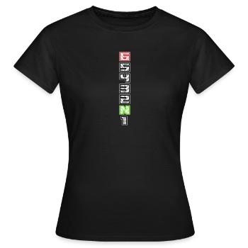 Gangschaltung Getriebe Motorrad Motorräder Biker - Frauen T-Shirt - Schwarz - Vorne - AI Model Female 172 dark (172cm)