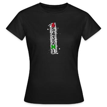 Gangschaltung Motorrad Motorräder Biker Maschine - Frauen T-Shirt - Schwarz - Vorne - AI Model Female 172 dark (172cm)