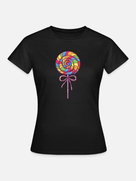 Zuckerstange Lutscher - Frauen T-Shirt - Schwarz
