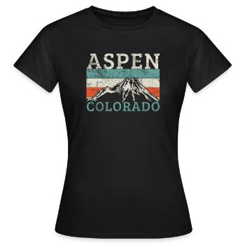 Colorado Aspen - Frauen T-Shirt - Schwarz - Vorne - AI Model Female 172 dark (172cm)