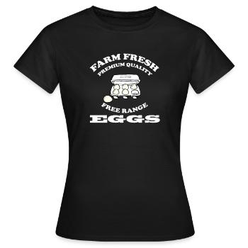 Oeuf - T-shirt Femme - noir - Devant - AI Model Female 172 dark (172cm)