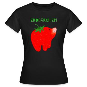 Erdbeere Schmelz Cartoon - Frauen T-Shirt - Schwarz - Vorne - AI Model Female 172 dark (172cm)