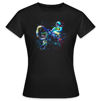 BMX Bike Bike Bike - VTT - Mountain Bike - T-shirt Femme - noir - Devant - AI Model Female 172 dark (172cm)