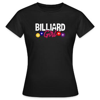 Billard Billard Pool - Frauen T-Shirt - Schwarz - Vorne - AI Model Female 172 dark (172cm)