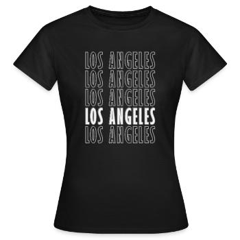 Los Angeles - Frauen T-Shirt - Schwarz - Vorne - AI Model Female 172 dark (172cm)