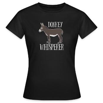 Donkey - Donkey Whisperer - Women's T-Shirt - black - Front - AI Model Female 172 dark (172cm)