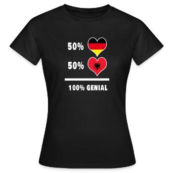 Allemagne et Albanie génial / cadeau - T-shirt Femme - noir - Devant - AI Model Female 172 dark (172cm)