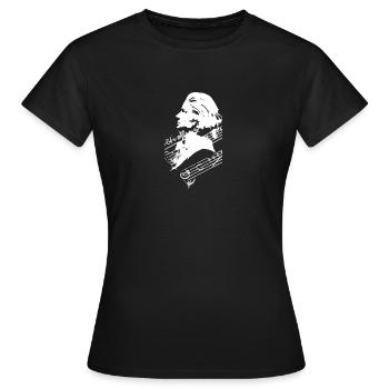 Mozart - T-shirt Femme - noir - Devant - AI Model Female 172 dark (172cm)