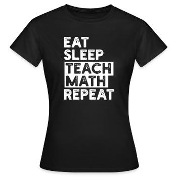 Professeur de mathématiques Mathématiques - T-shirt Femme - noir - Devant - AI Model Female 172 dark (172cm)
