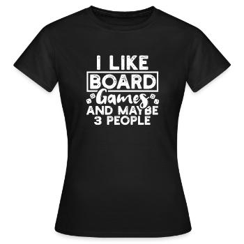Jeux de société Jeux de société - T-shirt Femme - noir - Devant - AI Model Female 172 dark (172cm)