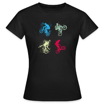 BMX / Bmx / bmx / Geschenkidee / Geburtstag - Frauen T-Shirt - Schwarz - Vorne - AI Model Female 172 dark (172cm)