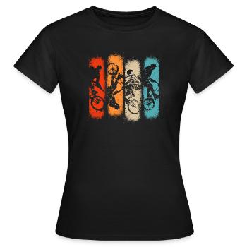 Vélo vélo BMX / Bmx / bmx - T-shirt Femme - noir - Devant - AI Model Female 172 dark (172cm)