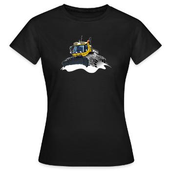 pelle à neige jaune neige - T-shirt Femme - noir - Devant - AI Model Female 172 dark (172cm)