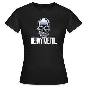 Heavy metal metal music rock music skull music - Women's T-Shirt - black - Front - AI Model Female 172 dark (172cm)