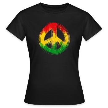 Love peace unity jamaica reggae reggae music - Women's T-Shirt - black - Front - AI Model Female 172 dark (172cm)