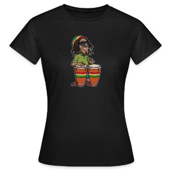 Reggae Reggaeton Jamaïque Reggae Music Ragga Rasta - T-shirt Femme - noir - Devant - AI Model Female 172 dark (172cm)