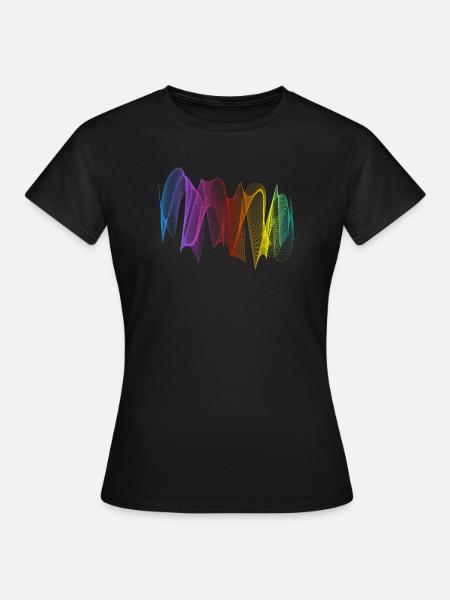 Lignes abstraites Design 07 - T-shirt Femme - noir