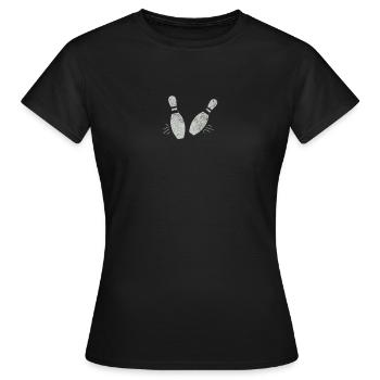 bowling pins - Frauen T-Shirt - Schwarz - Vorne - AI Model Female 172 dark (172cm)