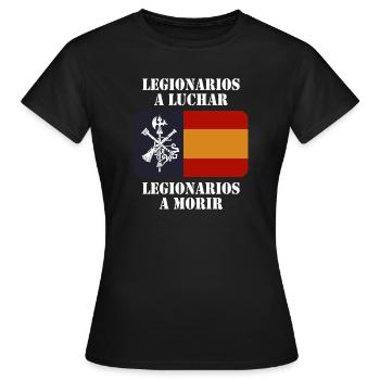 Légionnaires à combattre 2 (sombre) - T-shirt Femme - noir - Devant - AI Model Female 172 dark (172cm)