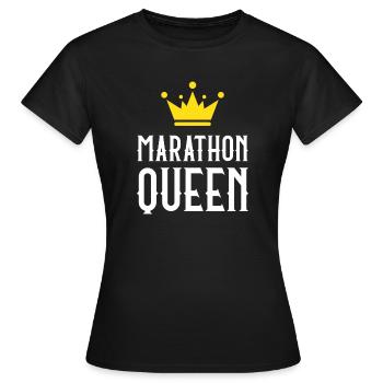 Marathon Queen - Women's T-Shirt - black - Front - AI Model Female 172 dark (172cm)