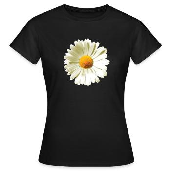 Marguerites | Le pouvoir des fleurs de marguerite - T-shirt Femme - noir - Devant - AI Model Female 172 dark (172cm)