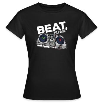 Beatbox Turntable MC DJ Deejay Scratchen Hip Hop - T-shirt Femme - noir - Devant - AI Model Female 172 dark (172cm)