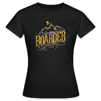 Snowboarding / snowboarding / snowboarders - Women's T-Shirt - black - Front - AI Model Female 172 dark (172cm)