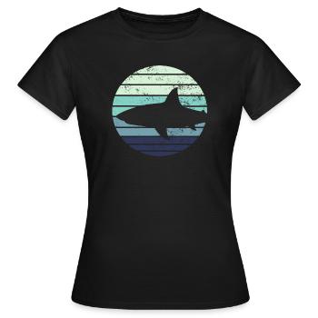 Shark shark - Women's T-Shirt - black - Front - AI Model Female 172 dark (172cm)