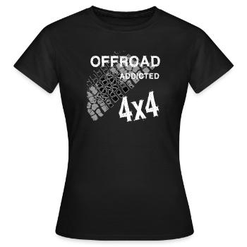 Defender Land-Rover OFF Road White - T-shirt Femme - noir - Devant - AI Model Female 172 dark (172cm)