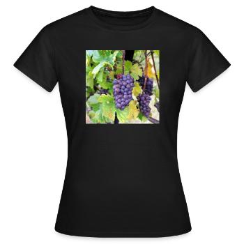 Vin Raisins Raisins Vignes Vignes Fête du vin Poster - T-shirt Femme - noir - Devant - AI Model Female 172 dark (172cm)