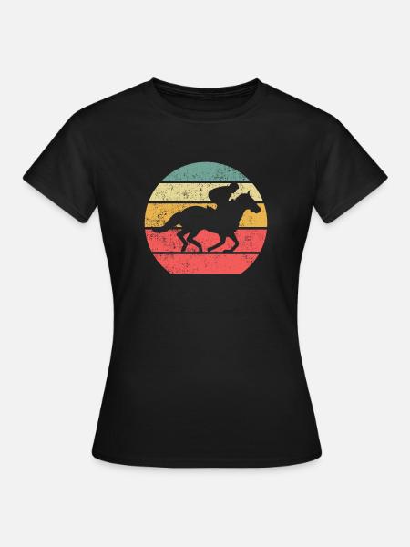 Pferderennen - Frauen T-Shirt - Schwarz