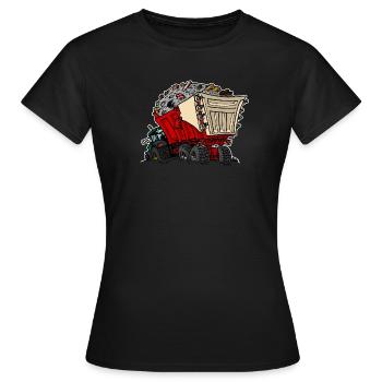 0956 Wagen RUIN - Frauen T-Shirt - Schwarz - Vorne - AI Model Female 172 dark (172cm)