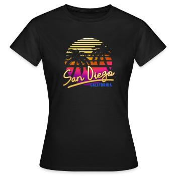 San Diego - Women's T-Shirt - black - Front - AI Model Female 172 dark (172cm)