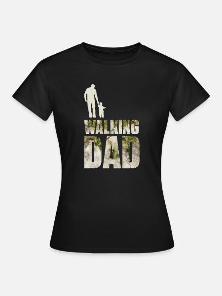 The walking dad - T-shirt Femme - noir