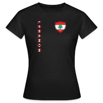 Libanon Beirut Libanese Libanesin Libanesisch LBN - Frauen T-Shirt - Schwarz - Vorne - AI Model Female 172 dark (172cm)