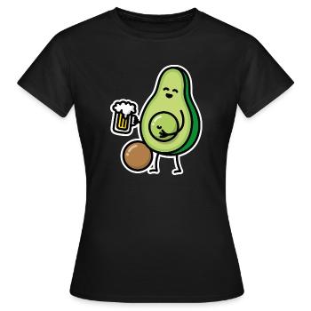 Cadeau drôle de buveur de bière drôle de ventre de bière d'avocat - T-shirt Femme - noir - Devant - AI Model Female 172 dark (172cm)