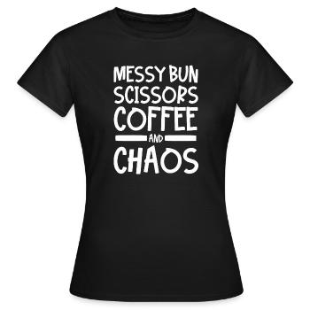 Hairdresser Hair Salon Coffee - Women's T-Shirt - black - Front - AI Model Female 172 dark (172cm)