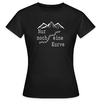 Nur noch eine Kurve - Frauen T-Shirt - Schwarz - Vorne - AI Model Female 172 dark (172cm)