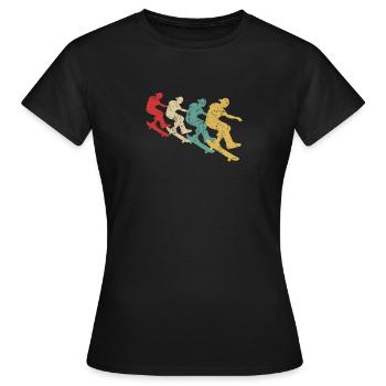 Skateboard Skateboarder Skateboard Rétro - T-shirt Femme - noir - Devant - AI Model Female 172 dark (172cm)