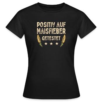 Maisfieber Landwirtschaft Mais Maisernte Bauer - Frauen T-Shirt - Schwarz - Vorne - AI Model Female 172 dark (172cm)