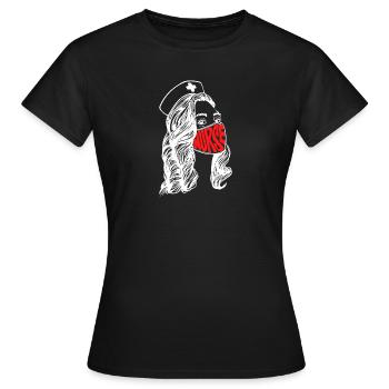 Infirmière infirmière infirmière Infirmière Profession - T-shirt Femme - noir - Devant - AI Model Female 172 dark (172cm)