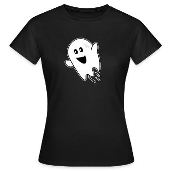 Fantôme fantôme halloween - T-shirt Femme - noir - Devant - AI Model Female 172 dark (172cm)
