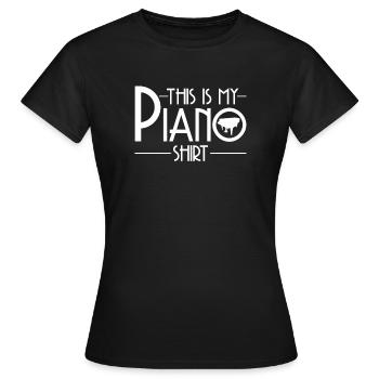 Pianiste pianiste - T-shirt Femme - noir - Devant - AI Model Female 172 dark (172cm)