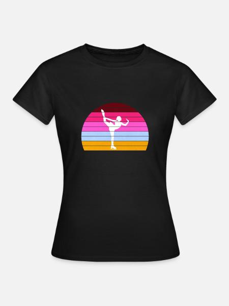 Eiskunstlauf Eiskunstläuferin - Frauen T-Shirt - Schwarz