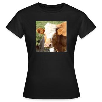Affiche vache - T-shirt Femme - noir - Devant - AI Model Female 172 dark (172cm)