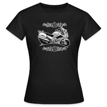 0964 live 2 ride ride 2 live - T-shirt Femme - noir - Devant - AI Model Female 172 dark (172cm)