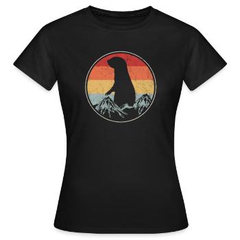 chien de prairie - T-shirt Femme - noir - Devant - AI Model Female 172 dark (172cm)