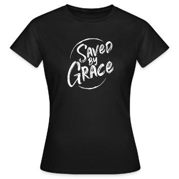Sauvé par la grâce - T-shirt Femme - noir - Devant - AI Model Female 172 dark (172cm)